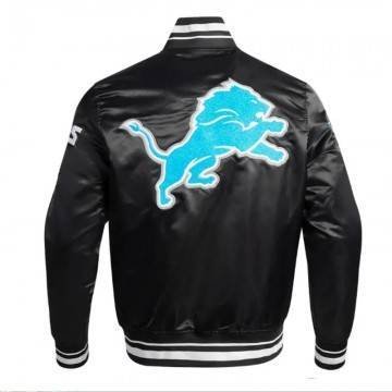 Detroit Lions Mashup Classic Rib Satin Jacket Detroit Lions Mashup Classic Rib Satin Jacket