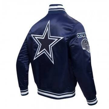 Dallas Cowboys Mashup Classic Rib Satin Jacket Dallas Cowboys Mashup Classic Rib Satin Jacket