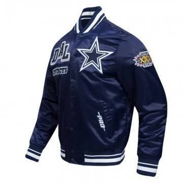 Dallas Cowboys Mashup Classic Rib Satin Jacket Dallas Cowboys Mashup Classic Rib Satin Jacket