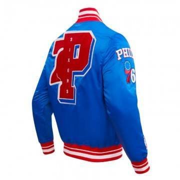 Philadelphia 76ers Mashup Classic Rib Satin Jacket Philadelphia 76ers Mashup Classic Rib Satin Jacket