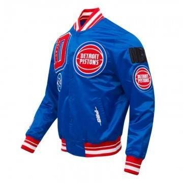 Detroit Pistons Mashup Classic Rib Satin Jacket