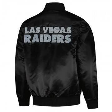 Las Vegas Raiders Exclusive Black Varsity Satin Jacket