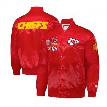 Kansas City Chiefs Exclusive Red Varsity Satin Jacket