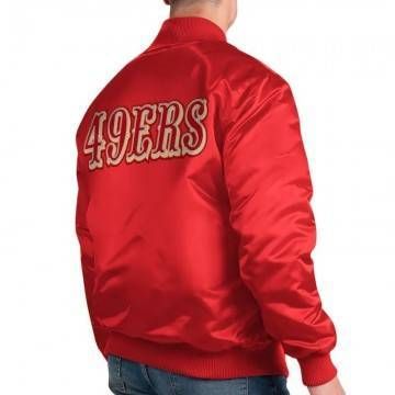 San Francisco 49ers Exclusive Scarlet Varsity Satin Jacket