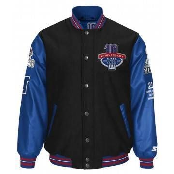 New York Giants Super Bowl Champions Varsity Jacket