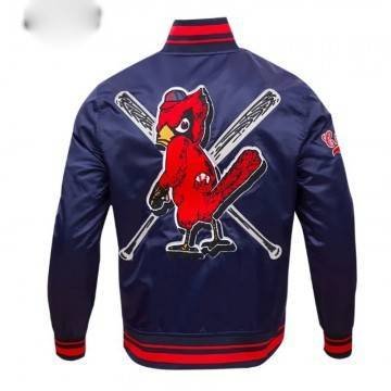 St. Louis Cardinals Mashup Classic Rib Navy Satin Jacket