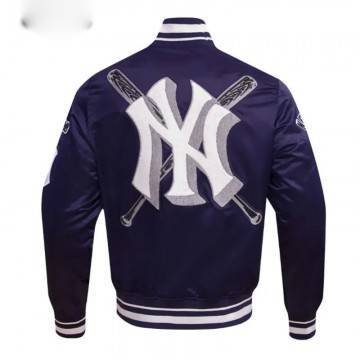 NY Yankees Mashup Classic Rib Satin Jacket NY Yankees Mashup Classic Rib Satin Jacket