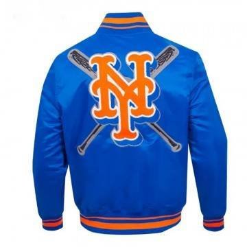 NY Mets Mashup Classic Rib Satin Jacket