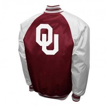 Oklahoma Sooners Crimson Satin Jacket