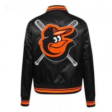 Baltimore Orioles Mashup Classic Rib Black Satin Jacket
