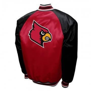Louisville Cardinals The Game Red Satin Varsity Jacket