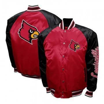 Louisville Cardinals The Game Red Satin Varsity Jacket