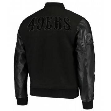Varsity San Francisco 49ers Black Wool/Leather Jacket