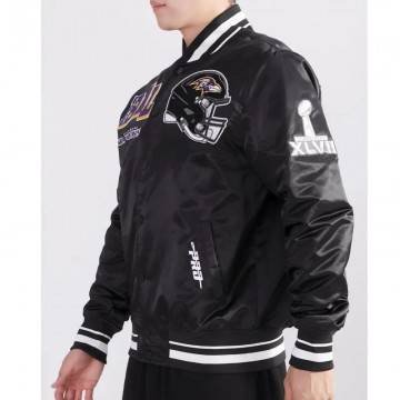 Baltimore Ravens Mashup Classic Rib Satin Jacket