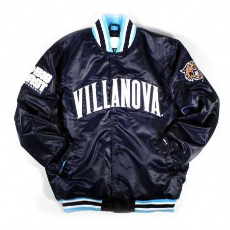 Navy Satin Villanova Wildcats Jacket