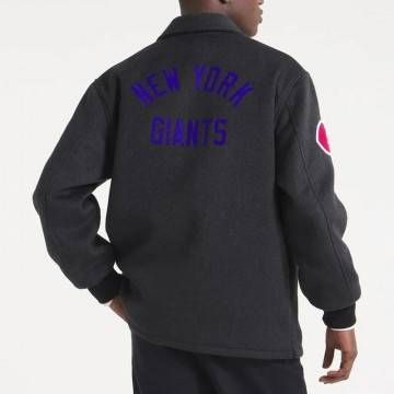 NY Giants Heather Black Wool Jacket