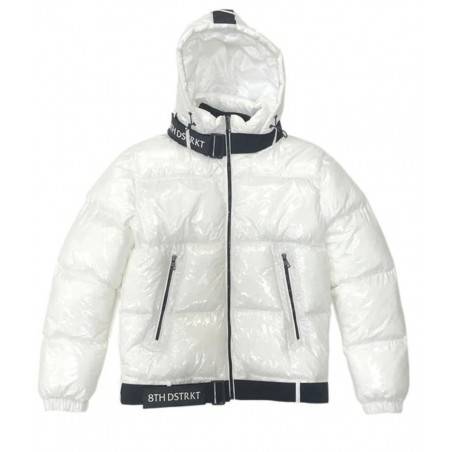 History of the 8th District Orange Puffer Jacket
