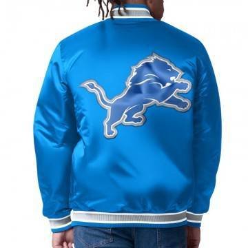 Detroit Lions Closer Blue Satin Jacket Detroit Lions Closer Blue Satin Jacket