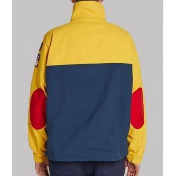 Snow Beach Hip Hop Yellow and Blue Jacket Snow Beach Hip Hop Yellow and Blue Jacket