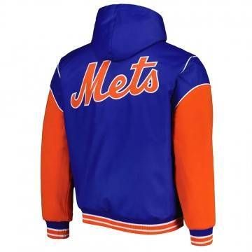 NY Mets Royal and Orange Hoodie Jacket