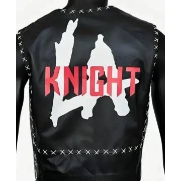 LA Knight Black Leather Vest