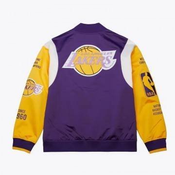 LA Lakers Team Origins Purple Satin Jacket