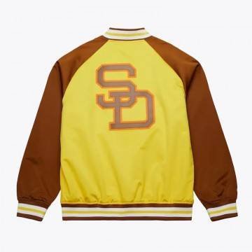 San Diego Padres Vintage Logo Double Clutch Satin Jacket San Diego Padres Vintage Logo Double Clutch Satin Jacket
