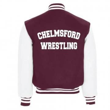Chelmsford Lions Maroon and White Varsity Jacket