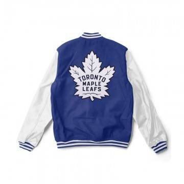 Toronto Maple Leafs NHL Navy Letterman Jacket
