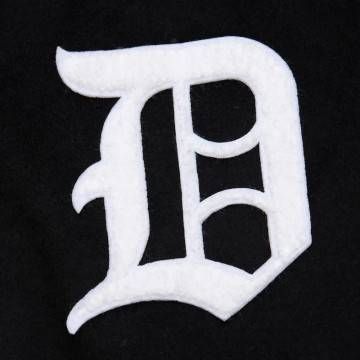 Detroit Tigers Black Out Vintage Logo Varsity Jacket