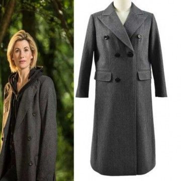 13th Doctor Jodie Whittaker Double Breasted Trench Coat