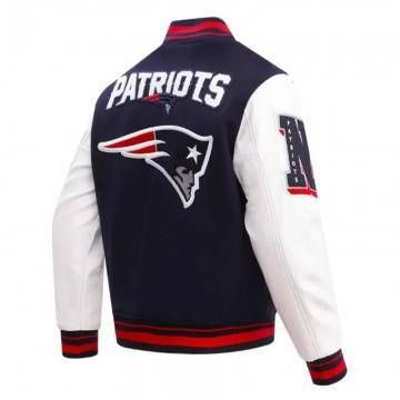 New England Patriots Mashup Varsity Jacket New England Patriots Mashup Varsity Jacket