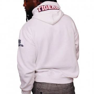 White Jackson State Tigers Letterman Hoodie