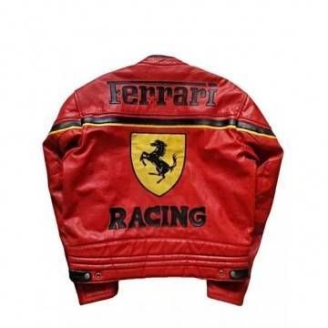 Ferrari Red Racing Leather Jacket