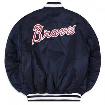 Atlanta Braves MA-1 Navy Bomber Jacket Atlanta Braves MA-1 Navy Bomber Jacket
