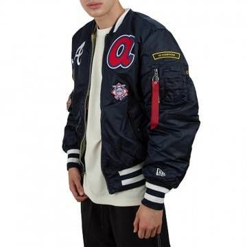 Atlanta Braves MA-1 Navy Bomber Jacket Atlanta Braves MA-1 Navy Bomber Jacket