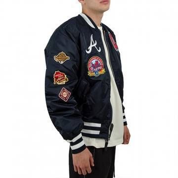 Atlanta Braves MA-1 Navy Bomber Jacket Atlanta Braves MA-1 Navy Bomber Jacket