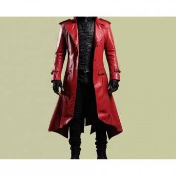 Handmade Men’s Red Leather...