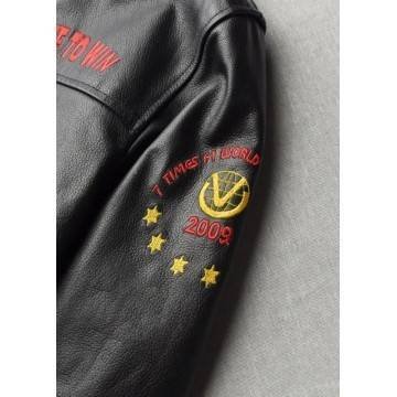 Ferrari Matt Black Racing Leather Jacket