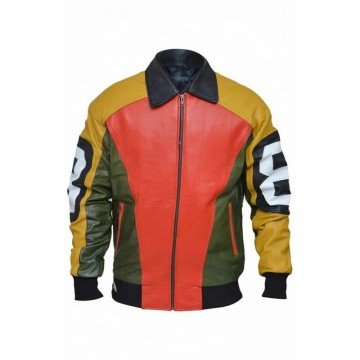 8 Ball Michael Hoban Multicolor Leather Jacket