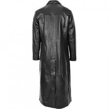 Black Leather Steampunk Trench Coat for Women Black Leather Steampunk Trench Coat for Women