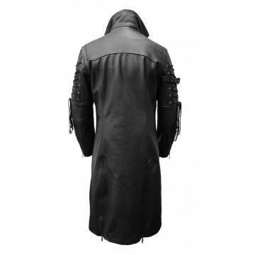 Steampunk Leather Trench Coat for Men