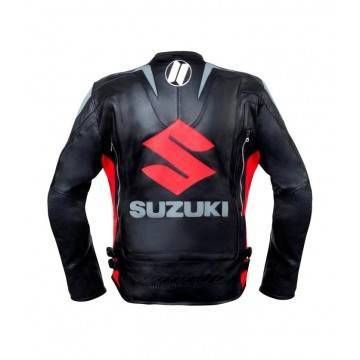 Suzuki Motul Motorcycle Leather Black Jacket