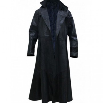 Morpheus The Matrix Laurence Fishburne Alligator Coat