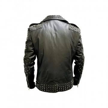 Men's Black Punk Motorcycle Jacket