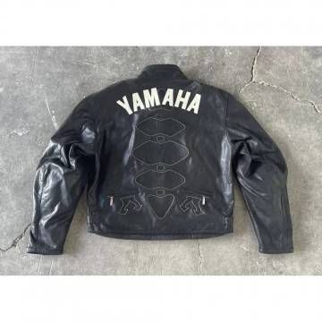 Yamaha Racing Black Cowhide Leather Jacket