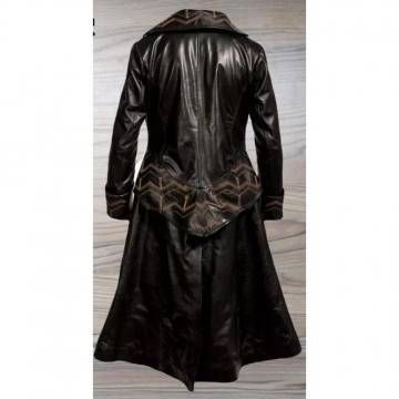Pirate Style Captain Hook Leather Trench Coat