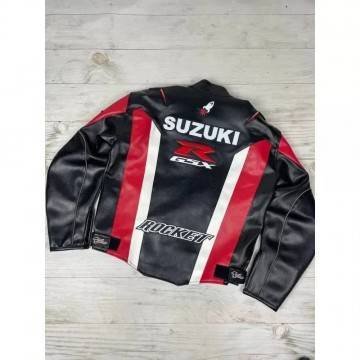 Suzuki Rocket GSXR Black Leather Racing Jacket