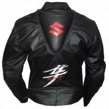Suzuki Hayabusa Racing Black Leather Jacket