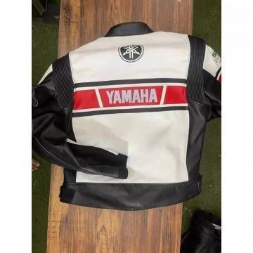 Yamaha Racing White Leather Jacket